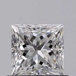 0.54 Carat Princess D VVS2 - EX GD GIA Natural Diamond