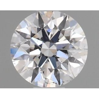 0.46 Carat Round D SI2 EX GIA Natural Diamond