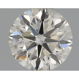 0.41 Carat Round H VVS2 EX IGI Natural Diamond