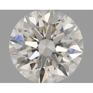 0.55 Carat Round H VVS2 EX IGI Natural Diamond