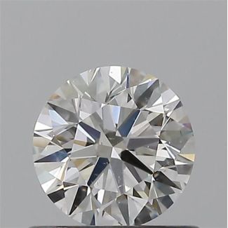 0.50 Carat Round H SI1 EX VG GIA Natural Diamond