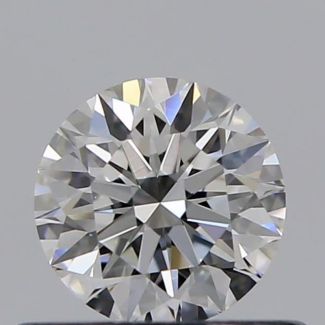 0.41 Carat Round F VVS2 EX GIA Natural Diamond