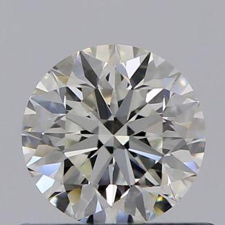 0.51 Carat Round H VVS2 VG EX GIA Natural Diamond