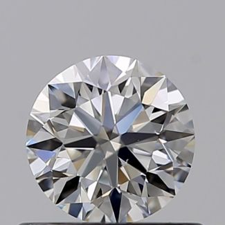 0.50 Carat Round F VVS2 VG EX GIA Natural Diamond