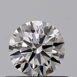 0.42 Carat Round I VVS2 EX GIA Natural Diamond