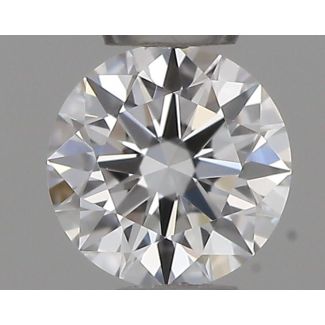 0.19 Carat Round D VVS2 EX GIA Natural Diamond