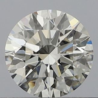 0.36 Carat Round H VVS2 EX GIA Natural Diamond