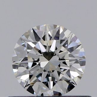 0.40 Carat Round I VVS2 EX GIA Natural Diamond