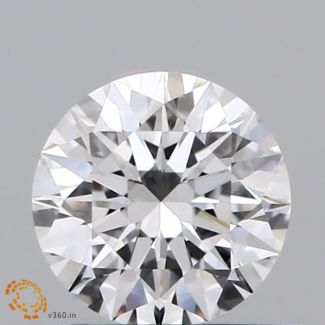 0.51 Carat Round D VVS2 EX GIA Natural Diamond