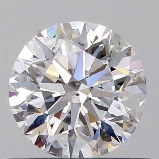 0.55 Carat Round D SI1 EX GIA Natural Diamond