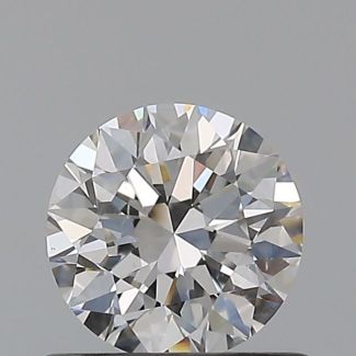 0.6 Carat Round F SI1 EX GIA Natural Diamond