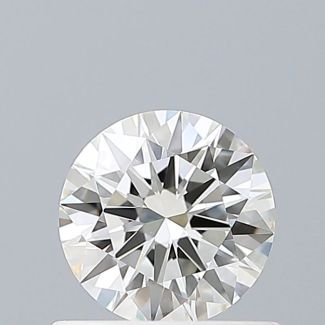 0.54 Carat Round H VVS2 EX GIA Natural Diamond