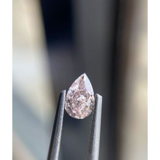 0.5 Carat Pear Fancy Brownish Pink I1 - GD GIA Natural Diamond