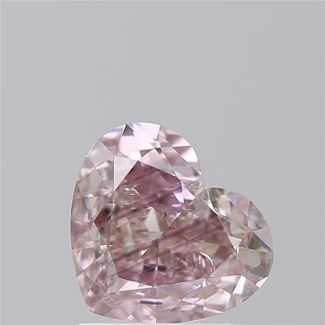 1.67 Carat Heart Fancy Deep Orangey Pink SI1 - EX GIA Natural Diamond