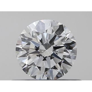 0.4 Carat Round H VVS2 EX GIA Natural Diamond