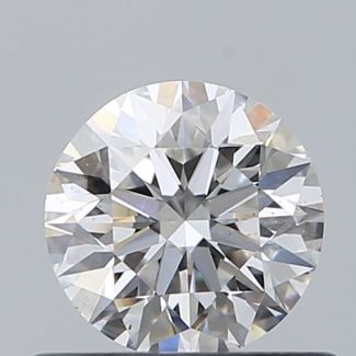 0.59 Carat Round G SI1 EX GIA Natural Diamond