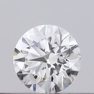 0.19 Carat Round D VVS2 EX GIA Natural Diamond