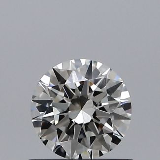 0.55 Carat Round I VVS1 EX GIA Natural Diamond