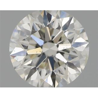 0.52 Carat Round H SI1 EX IGI Natural Diamond