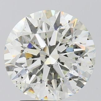 3.01 Carat Round H SI2 EX GIA Natural Diamond