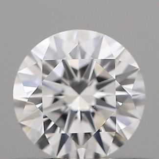 0.43 Carat Round D VVS2 EX GIA Natural Diamond