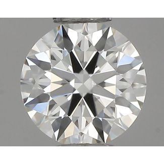 0.34 Carat Round H VVS2 EX IGI Natural Diamond