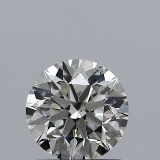 0.90 Carat Round J SI1 EX GIA Natural Diamond