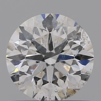 0.70 Carat Round F I2 EX VG GIA Natural Diamond