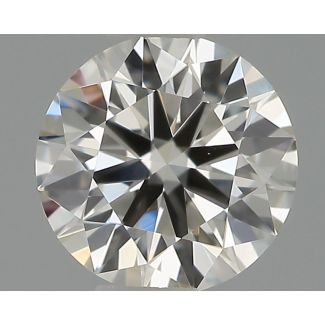 0.36 Carat Round H VS1 EX IGI Natural Diamond