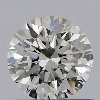 0.55 Carat Round I VVS1 EX GIA Natural Diamond