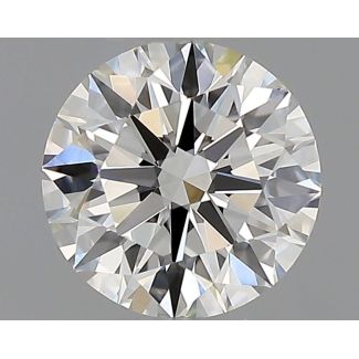 0.74 Carat Round H VVS2 EX GIA Natural Diamond