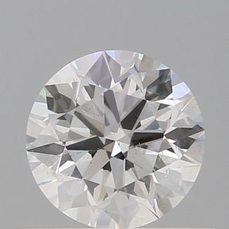 0.59 Carat Round E SI1 EX VG GIA Natural Diamond