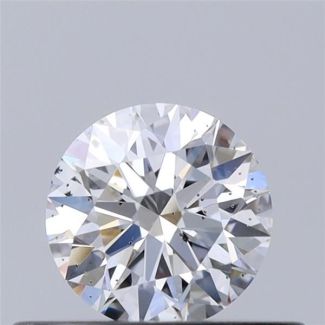 0.36 Carat Round D SI2 EX VG GIA Natural Diamond