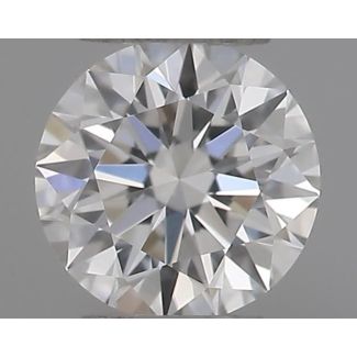 0.21 Carat Round F VVS1 EX VG GIA Natural Diamond