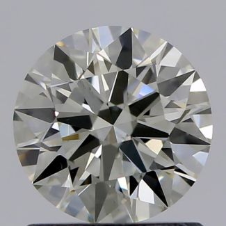 0.87 Carat Round J VS2 EX IGI Natural Diamond