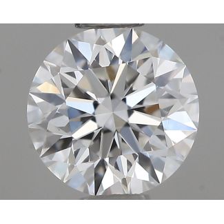 0.51 Carat Round F VVS1 EX GIA Natural Diamond