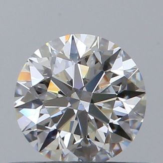 0.54 Carat Round F VS1 EX GIA Natural Diamond