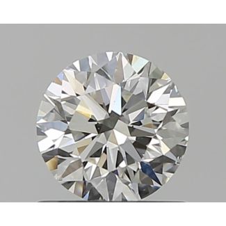 0.6 Carat Round H VS2 EX GIA Natural Diamond