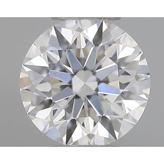 0.45 Carat Round F VVS2 EX GIA Natural Diamond