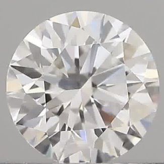 0.40 Carat Round D VVS2 EX GIA Natural Diamond