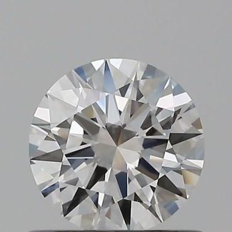 0.55 Carat Round F VVS1 EX GIA Natural Diamond