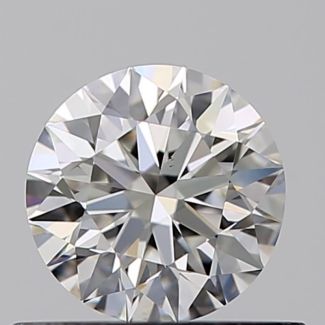 0.45 Carat Round H VS2 VG EX GIA Natural Diamond