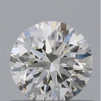 0.5 Carat Round G VVS2 EX IGI Natural Diamond