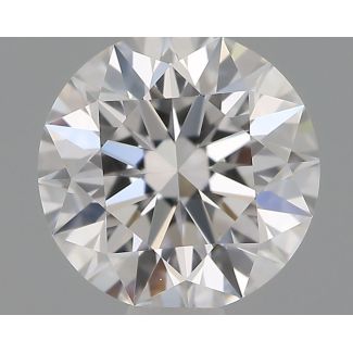 0.58 Carat Round D VVS2 EX GIA Natural Diamond