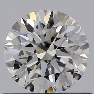 0.52 Carat Round H VVS1 EX GIA Natural Diamond