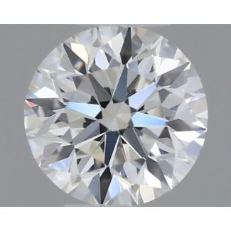 0.3 Carat Round I VVS2 EX GIA Natural Diamond