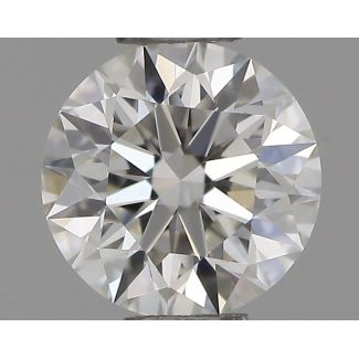 0.41 Carat Round H VVS2 EX GIA Natural Diamond