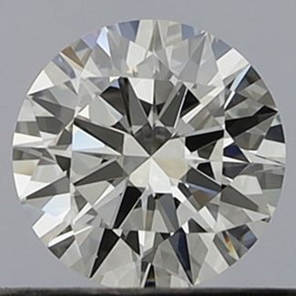 0.43 Carat Round F VVS2 EX GIA Natural Diamond