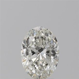 1.8 Carat Oval H SI2 - EX GIA Natural Diamond