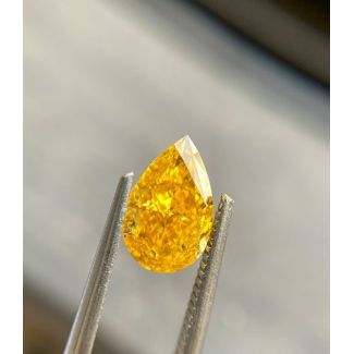 2.03 Carat Pear Fancy Orange SI2 - EX VG GIA Natural Diamond